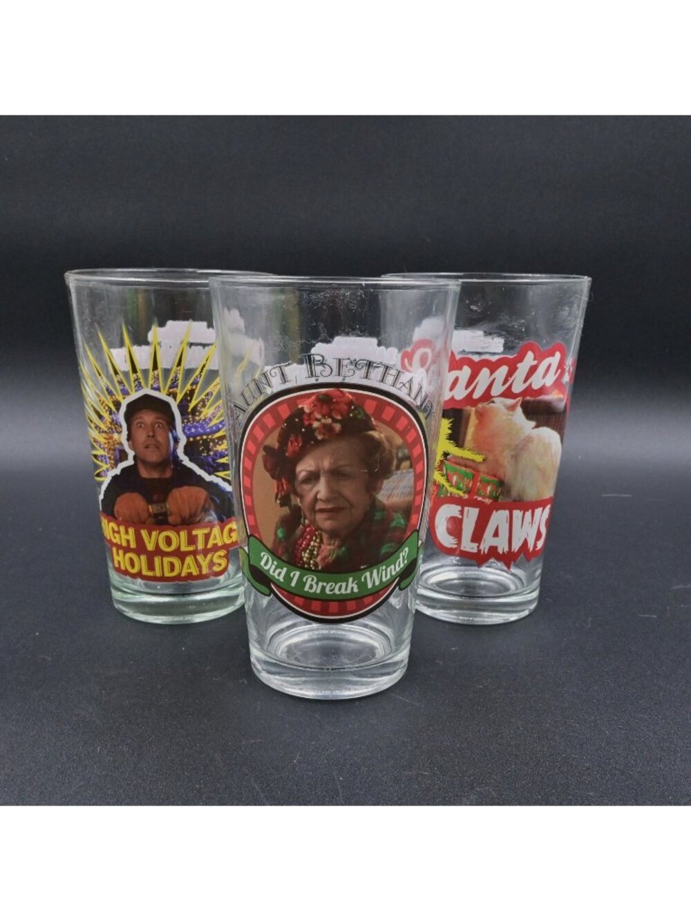 iCup National Lampoon Christmas Vacation Pint Glasses Set of 3 Aunt Bethany